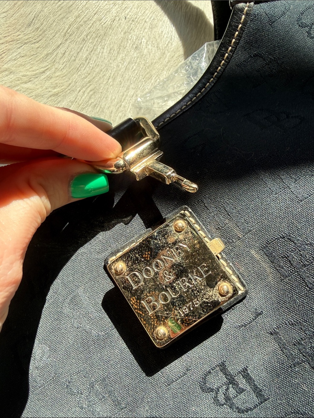 Dooney & Bourke Black Signature Shoulder Bag - Picture 4 of 7